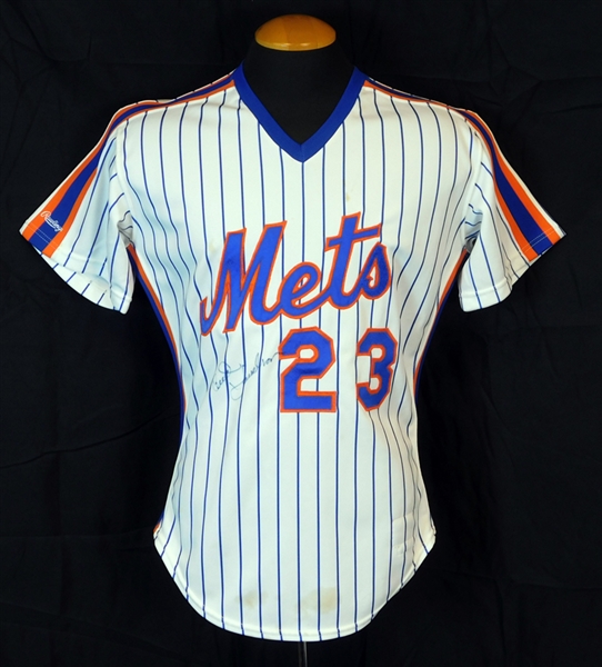 1987 Bud Harrelson New York Mets Game-Used and Signed Home Jersey JSA
