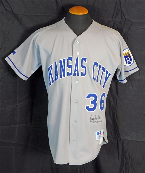 1999 Carlos Beltran Kansas City Royals Game-Used and Signed Road Rookie Jersey JSA
