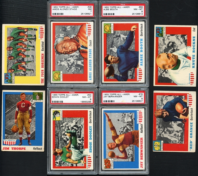 1955 Topps All American Complete Set w/ Graded and Extras