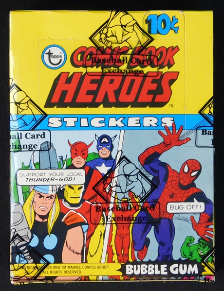 1975 Topps Comic Book Heroes Unopened Wax Box BBCE
