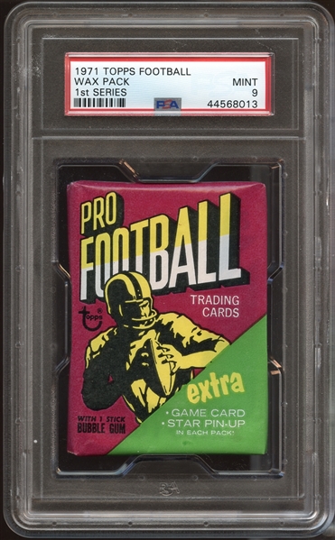 1971 Topps Football Series 1 Unopened Wax Pack PSA 9 MINT