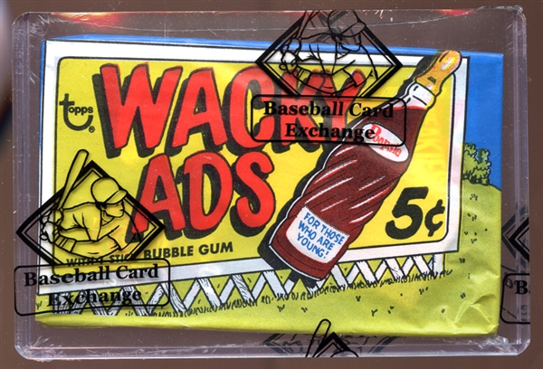 1969 Topps Wacky Ads Wack Pack BBCE