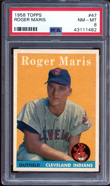 1958 Topps #47 Roger Maris PSA 8 NM-MT