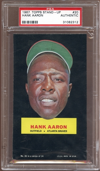 1967 Topps Stand-Up #20 Hank Aaron PSA AUTHENTIC