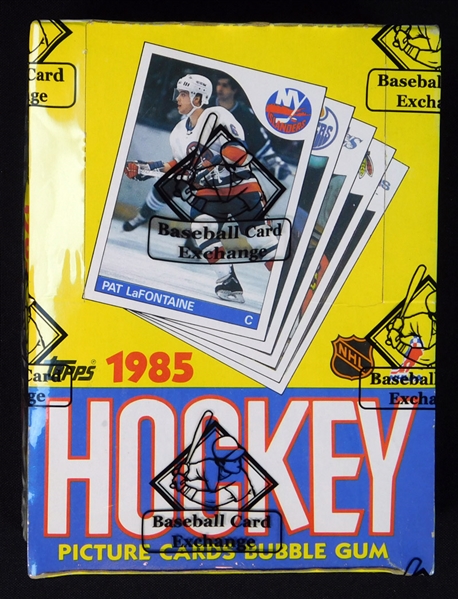 1985-86 Topps Hockey Unopened Wax Box BBCE