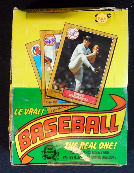 1987 O-Pee-Chee Baseball Full Unopened Wax Box