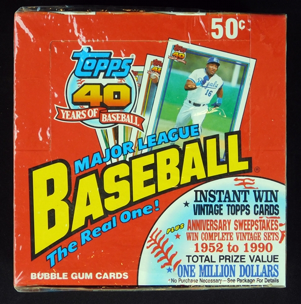 1991 Topps Baseball Full Unopened Wax Box 