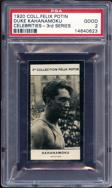 1920 Collection Felix Potin Celebrities 3rd Series Duke Kahanamoku PSA 2 GOOD