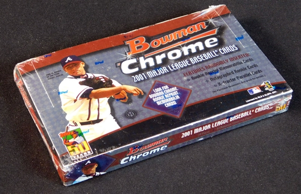 2001 Bowman Chrome Baseball Unopened Hobby Box-Possible Ichiro RC and Pujols Rookie Auto