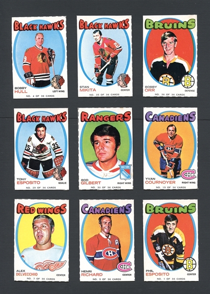 1971-72 Exceptionally Scarce Bazooka Hockey Complete Set 