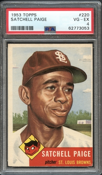 1953 Topps #220 Satchell Paige PSA 4 VG-EX 