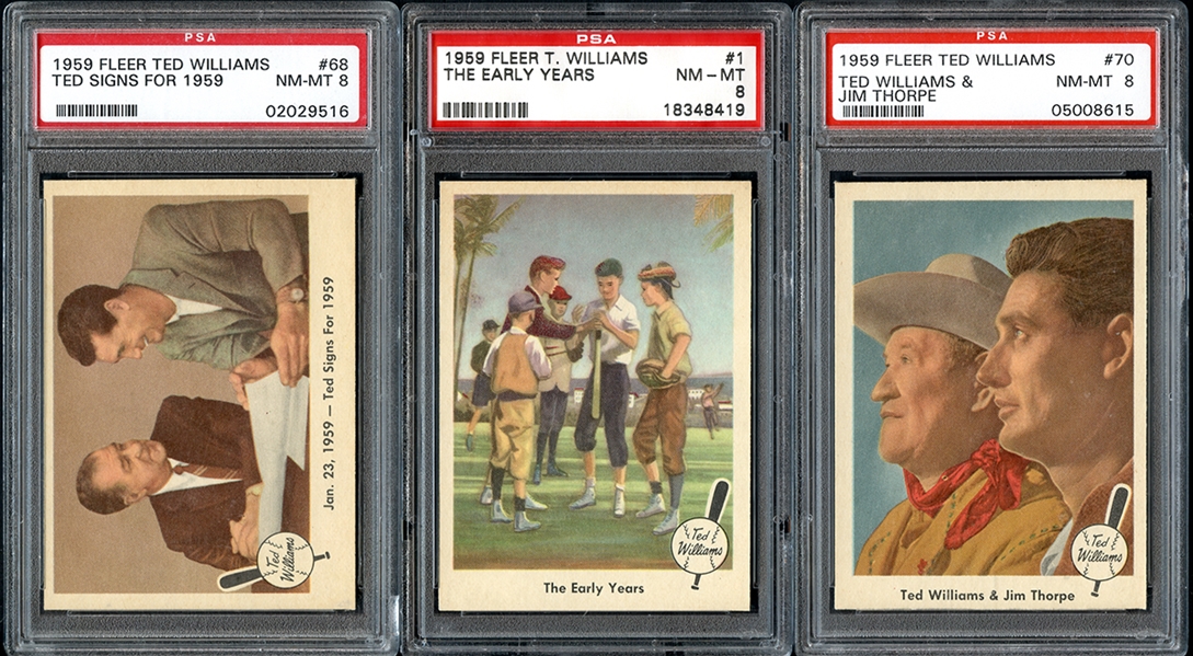 1959 Fleer Ted Williams Complete Set with PSA - High Grade