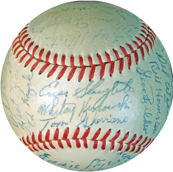 1949-50 St. Louis Cardinals Multi-Signed ONL (Frick) Ball with (32) Signatures Featuring Musial and Schoendienst JSA