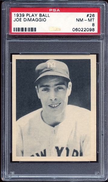 1939 Play Ball #26 Joe DiMaggio PSA 8 NM/MT