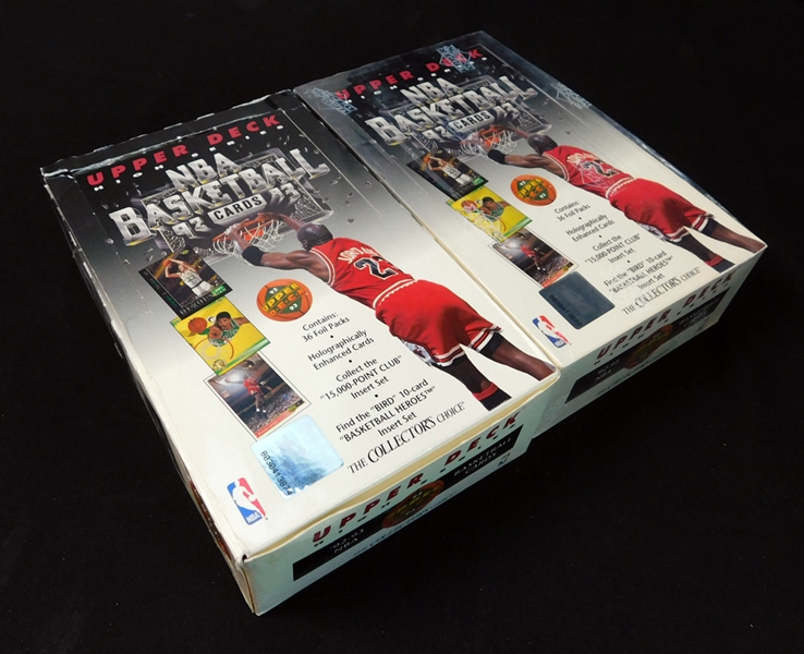 1992-93 Upper Deck Basketball High Series Unopened Box Group of (2)
