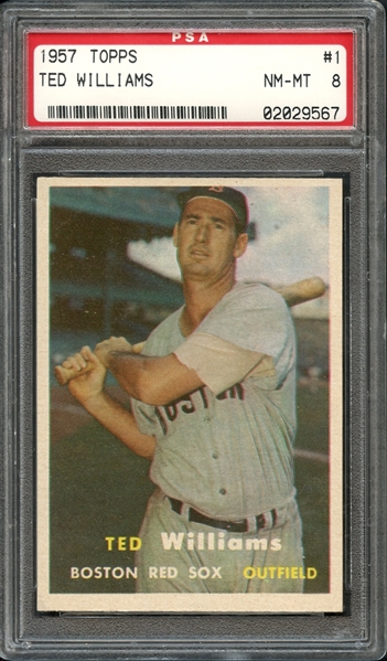 1957 Topps #1 Ted Williams PSA 8 NM-MT