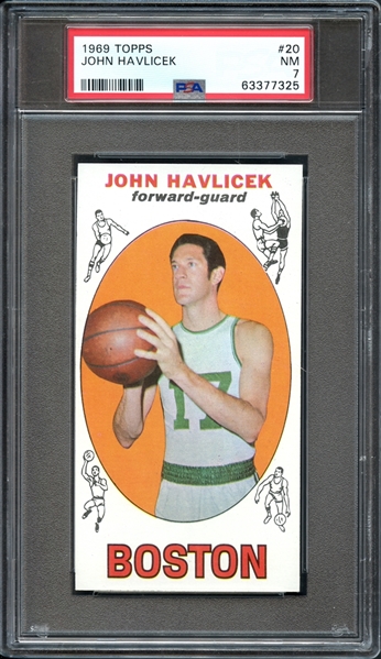1969 Topps #20 John Havlicek PSA 7 NM
