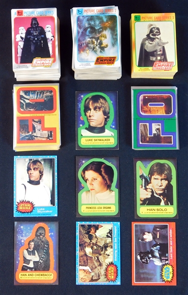 1977-80 Star Wars Series 1 & 2 Sets with Sticker Sets Plus Empire Strikes Back Series 1, 2 & 3 Sets with Series 1 & 3 Sticker Sets