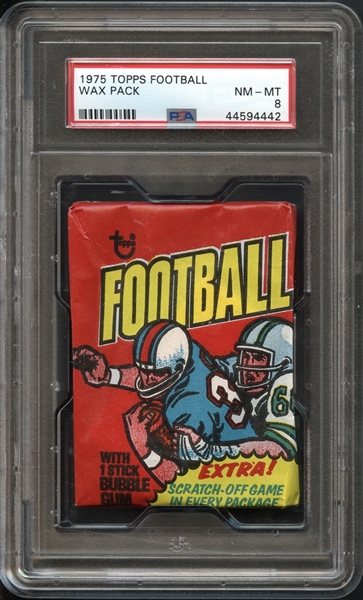 1975 Topps Football Wax Pack Unopened PSA 8 NM-MT