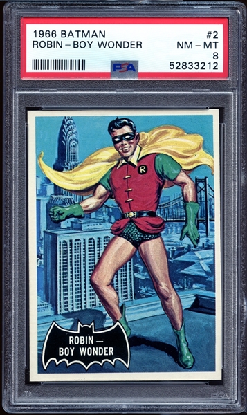 1966 Topps Batman #2 Robin-Boy Wonder PSA 8 NM/MT
