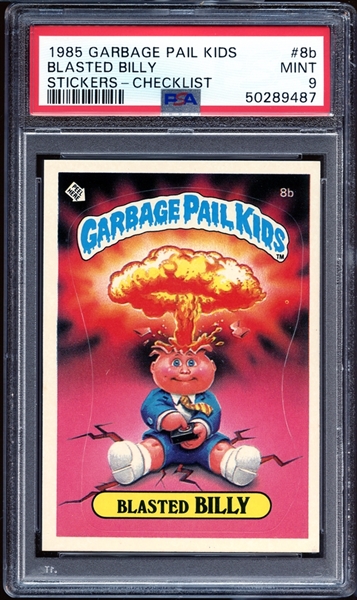 1985 Garbage Pail Kids #8B Blasted Billy PSA 9 MINT