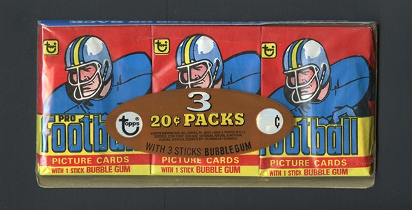 1978 Topps Football Unopened Wax Pack Tray