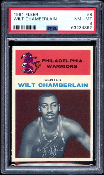 1961 Fleer #8 Wilt Chamberlain PSA 8 NM/MT