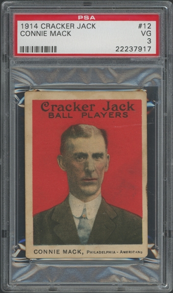 1914 Cracker Jack #12 Connie Mack PSA 3 VG