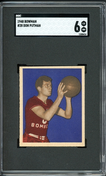1948 Bowman #28 Don Putman SGC 6 EX-NM