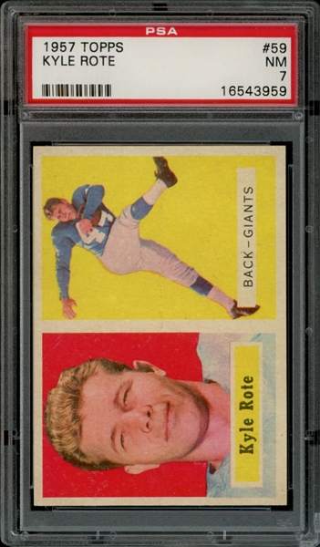 1957 Topps #59 Kyle Rote PSA 7 NM