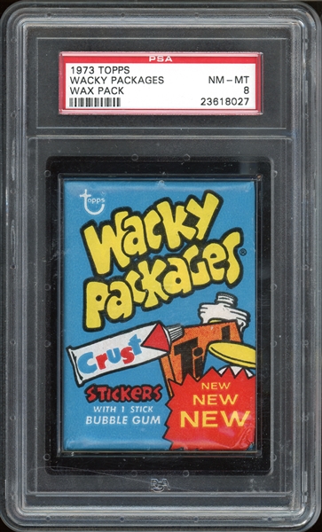 1973 Topps Wacky Packages Unopened Wax Pack PSA 8 NM-MT