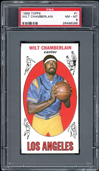 1969 Topps #1 Wilt Chamberlain PSA 8 NM-MT