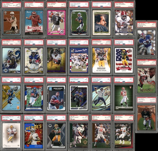 1993-2020 Football Rookie And Star Lot Of 54 Cards All PSA Graded
