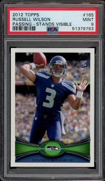 2012 Topps #165 Russell Wilson Passing-Stands Visible PSA 9 Mint