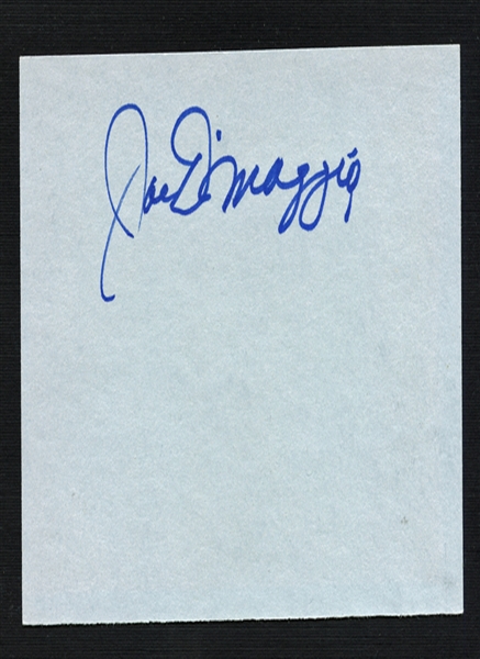 Joe DiMaggio Signed Index Card