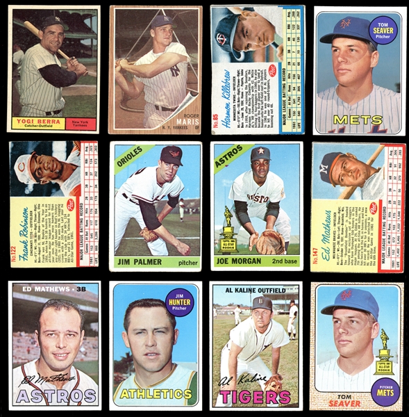 1961-1969 Topps and Post Cereal Star and HOF Group of (50)