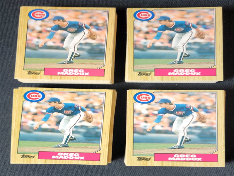 1987 Topps Traded Group of (200) Greg Maddux Rookie Cards