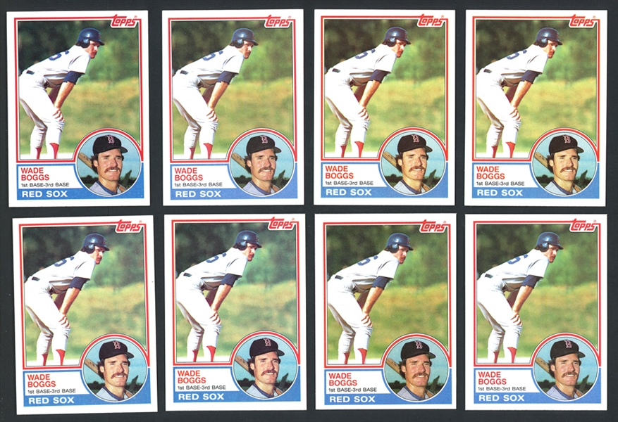 1983 Topps Wade Boggs Rookie Card Group of (10)