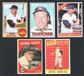 1958-68 Topps Mickey Mantle Group of (5)