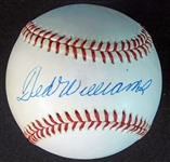 Ted Williams Single-Signed OAL (Brown) Ball BAS