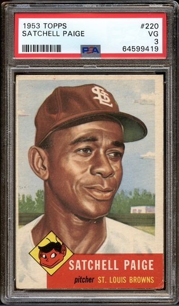 1953 Topps #220 Satchell Paige PSA 3 VG