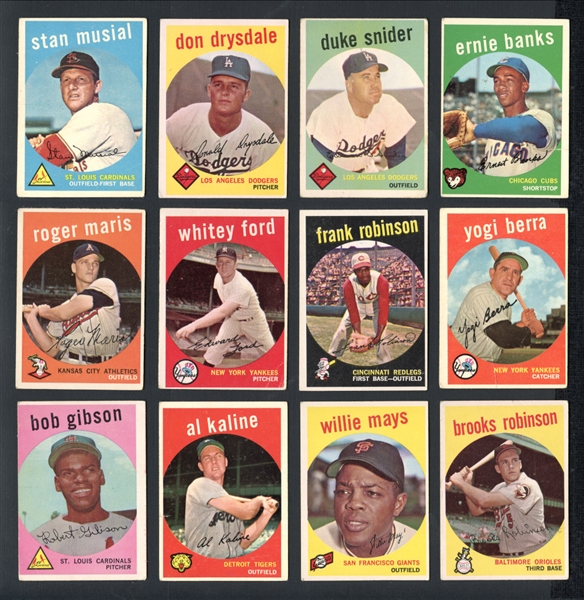 1959 Topps Shoebox Collection Of Over 500 Cards With Stars And HOFers