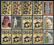 1957 Topps High Grade Shoebox Lot Of 527 Cards With Many HOFers And Stars - Mantle, Yankee Power Hitters, Drysdale, ETC.