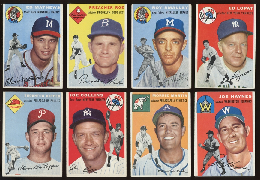 1954 Topps Group of (28) Different with Ed Mathews