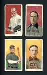 1909-11 T206 Group Of 4 Hall of Famers With Piedmont Backs