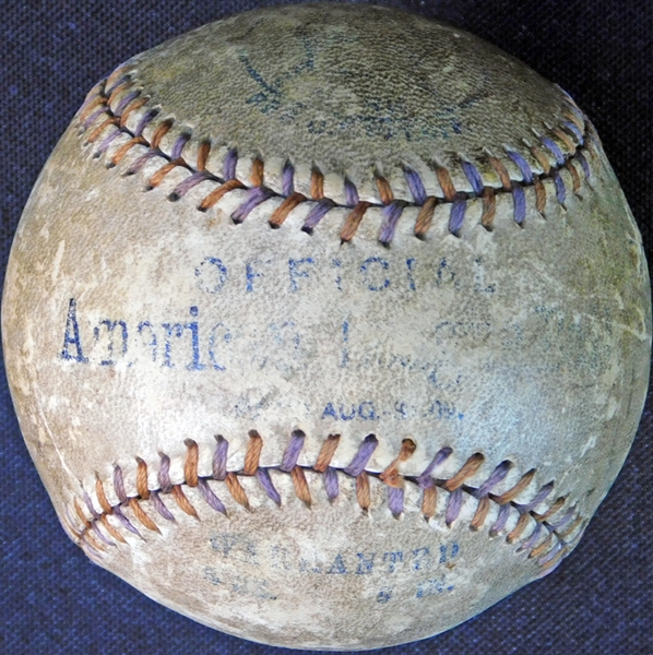 1910-1911 Reach Official American League Baseball