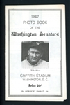 1947 Washington Senators Photo Book Featuring Walter Johnson