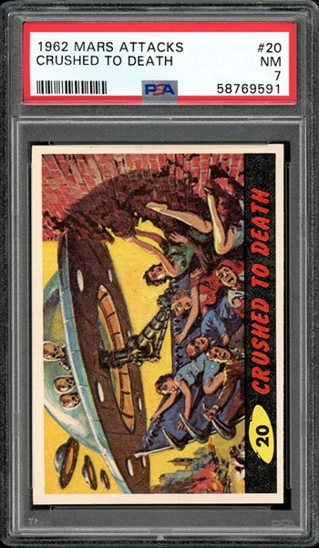 1962 Mars Attacks #20 Crushed To Death PSA 7 NM
