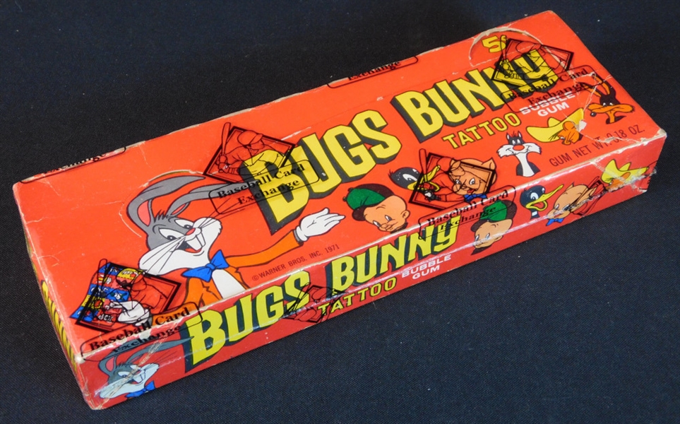 1970 Topps Bugs Bunny Tattoos Unopened Wax Box BBCE