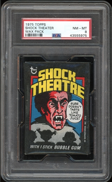 1975 Topps Shock Theater Unopened Wax Pack PSA 8 NM-MT